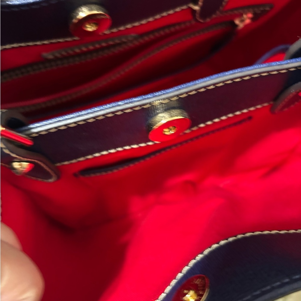 Dooney & Bourke Marine Blue Brenna Leather Bag - Picture 6 of 12